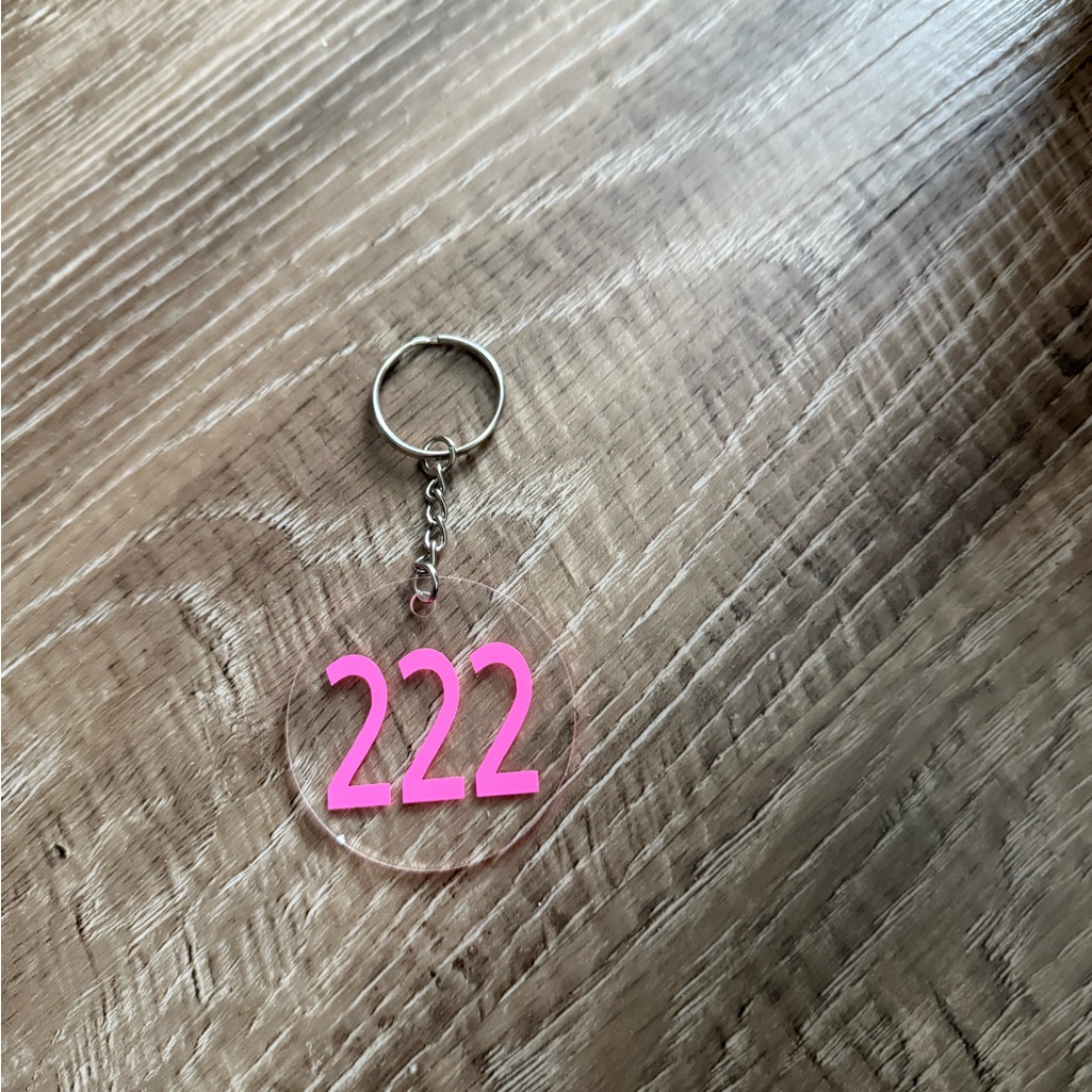 Pink 222 Keychain Pink 222 Keychain